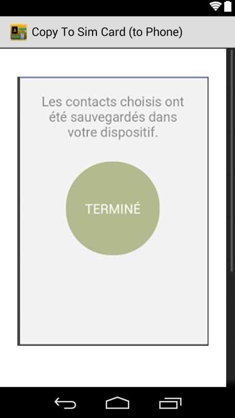 Copy To Sim Card (to Phone) screenshot 2