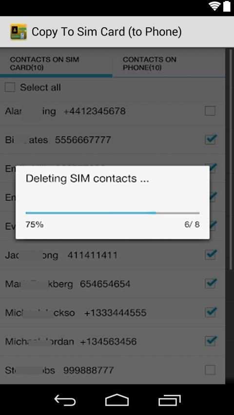 Copy To Sim Card (to Phone) screenshot 4