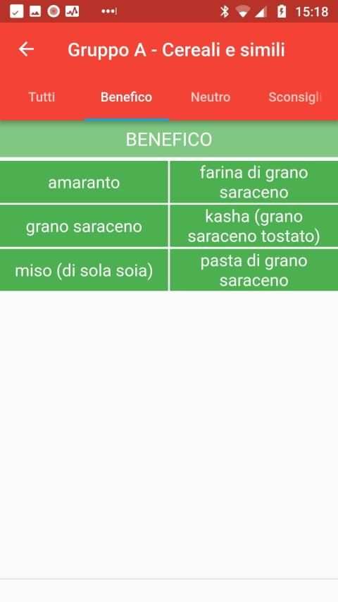 Dieta gruppo sanguigno स्क्रीनशॉट 3
