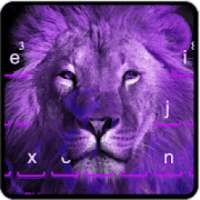 Purple Fire Lion Keyboard
