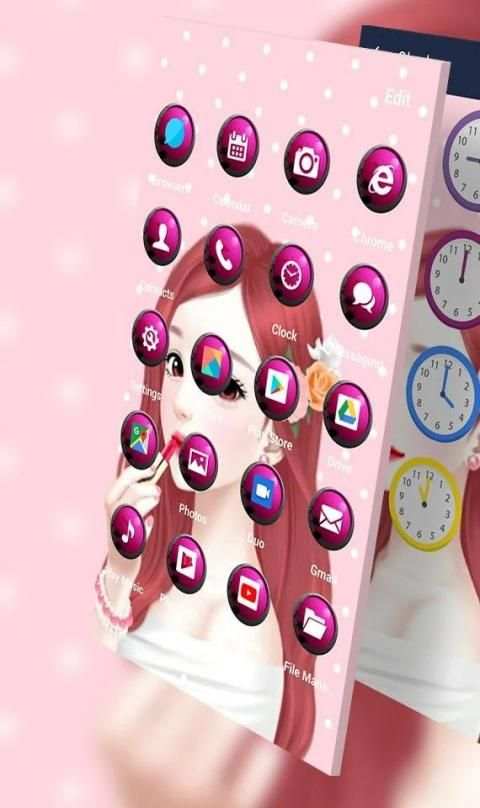 Abstract Girl Launcher screenshot 2