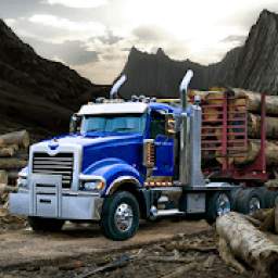 Logging Cargo Truck Semi Trailer : Hill Driver