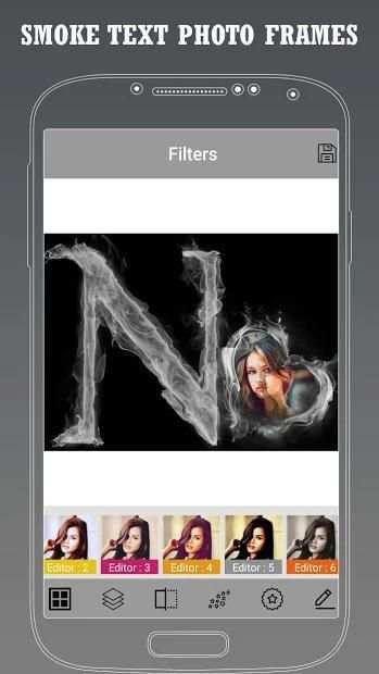 Smoke Text Photo Frame Editor स्क्रीनशॉट 2