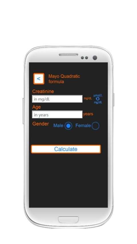 Kidney Glomerular Filtration Rate eGFR Calculator स्क्रीनशॉट 4