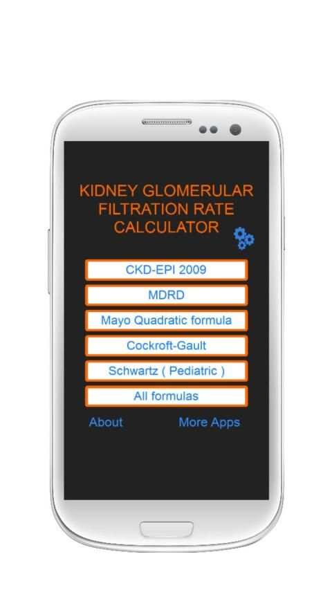 Kidney Glomerular Filtration Rate eGFR Calculator स्क्रीनशॉट 1