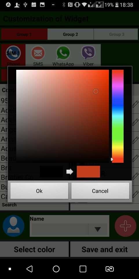 Widget of quick calls screenshot 1