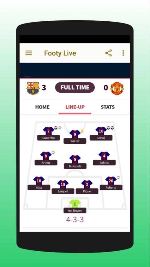 Footy - Live On Score screenshot 1