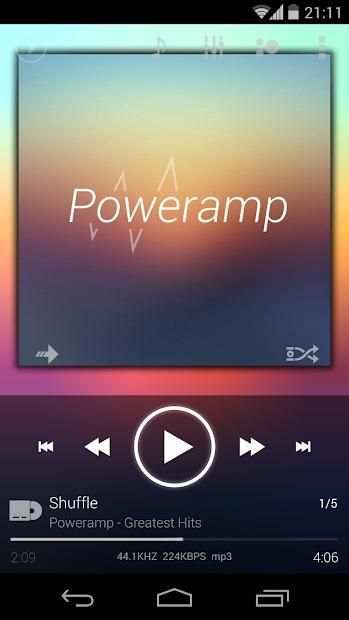 Skin for Poweramp v2 KK White screenshot 3