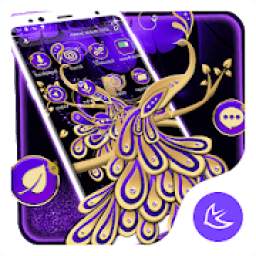 Purple Peacock APUS Launcher theme