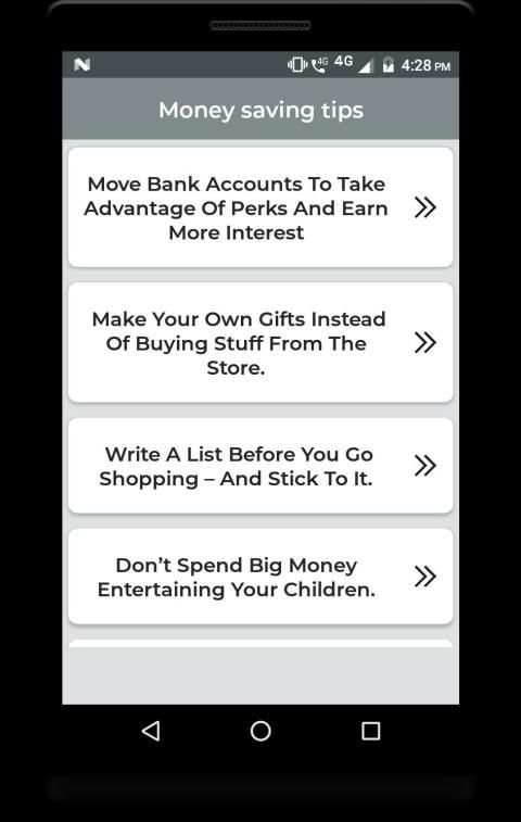 Money saving tips screenshot 2