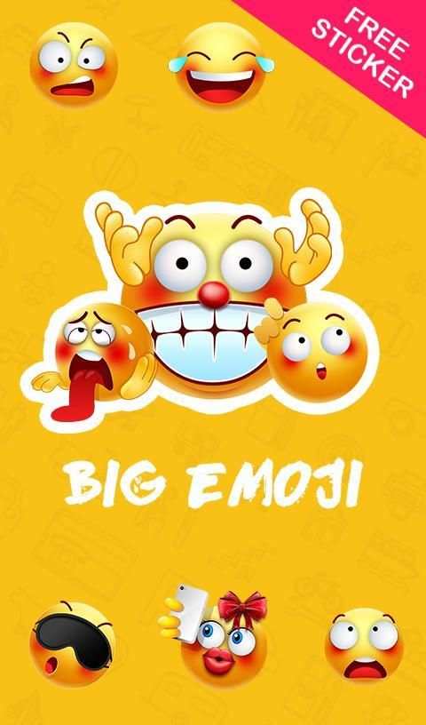 TouchPal Big Emoji Sticker स्क्रीनशॉट 1