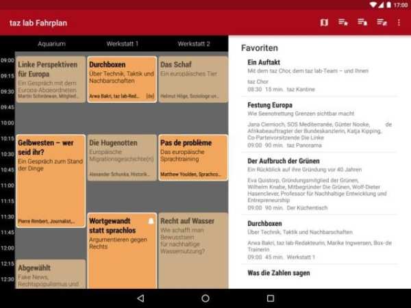 taz lab 2019 Fahrplan screenshot 5