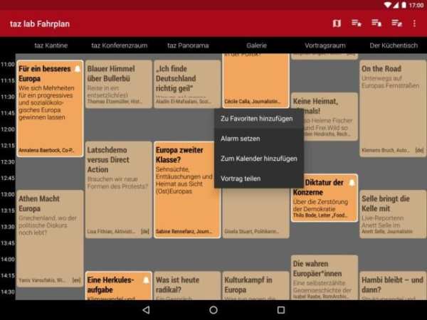 taz lab 2019 Fahrplan screenshot 6