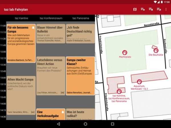 taz lab 2019 Fahrplan screenshot 2
