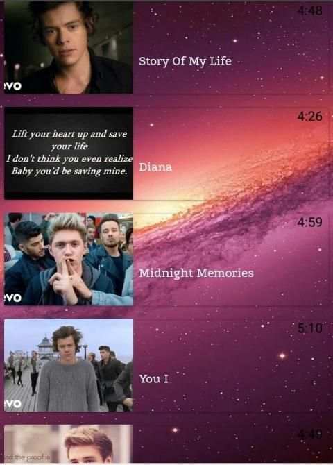 One direction Vidios Top Songs screenshot 2