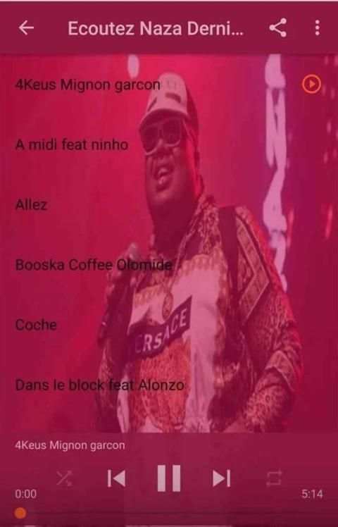 Naza Chansons Dernier Album - sans internet screenshot 1