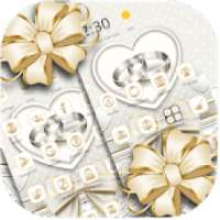 Golden Luxury Bow Silver Bracelet Theme on 9Apps