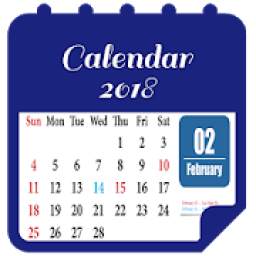 Calendar 2018 & Holidays