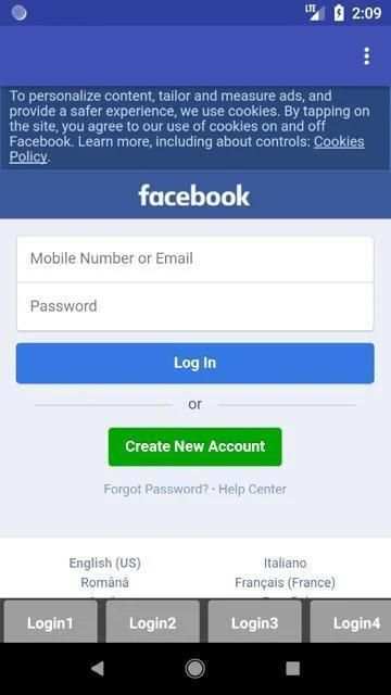 Multiple accounts - 4 login Messenger screenshot 4