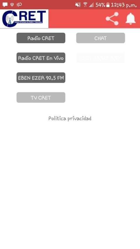 Radio CRET screenshot 2