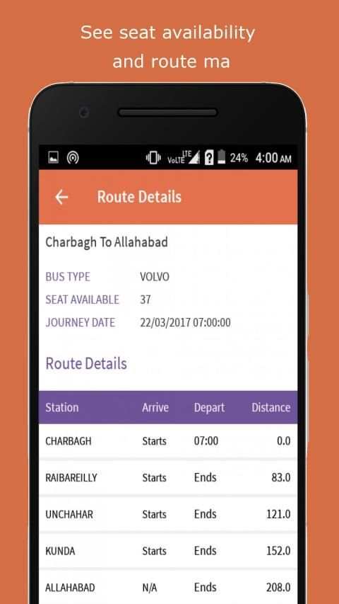 UPSRTC Bus Schedule screenshot 1