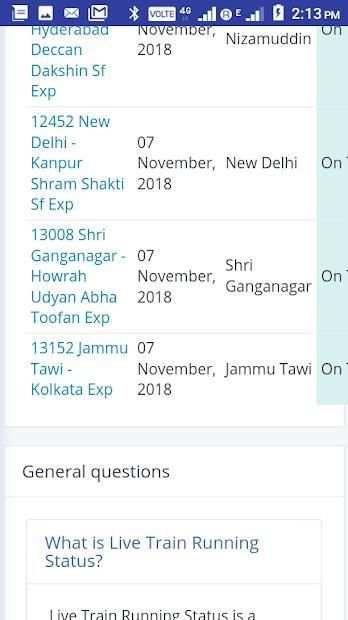 Live Runing train status स्क्रीनशॉट 1