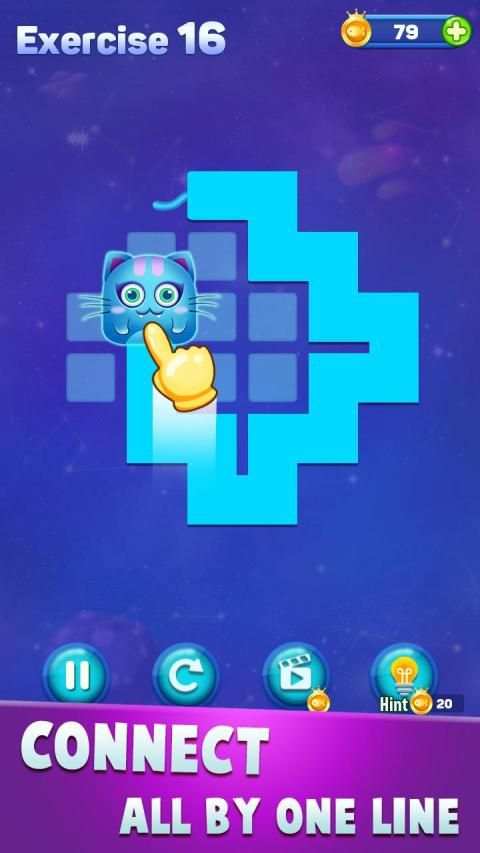 Cats: 1 Line - Fill - One Line Puzzle स्क्रीनशॉट 5