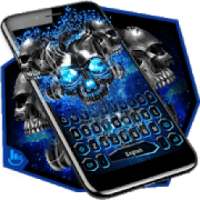 Blue Black Skull Keyboard Theme on 9Apps