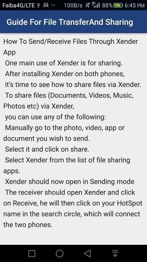 Guide For Xender-File Transfer And Share Tips स्क्रीनशॉट 2