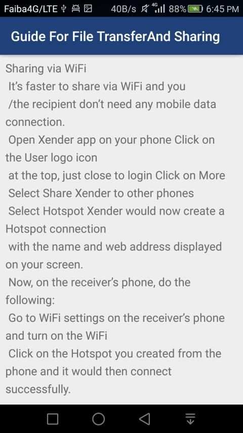Guide For Xender-File Transfer And Share Tips स्क्रीनशॉट 3