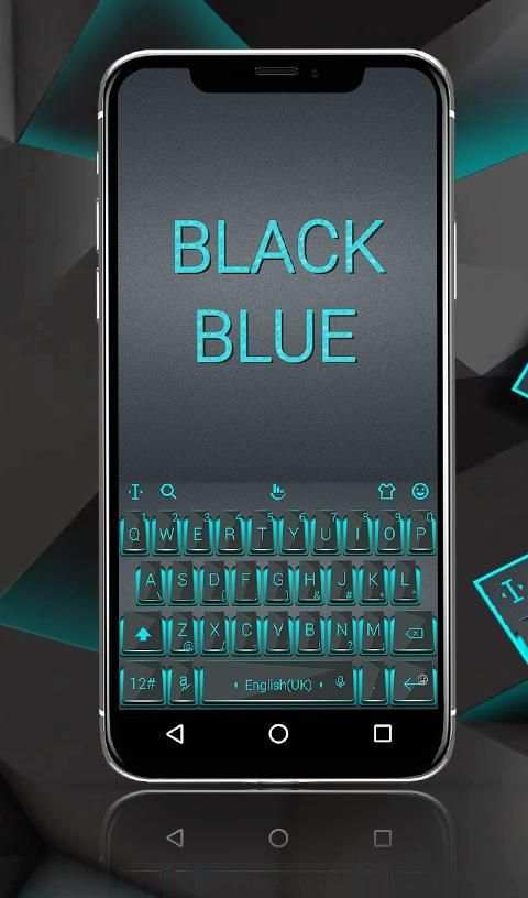 Neon Blue and Matt Black Keyboard screenshot 4