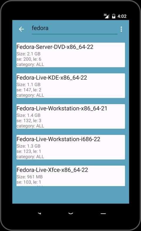 Torrent Search screenshot 1