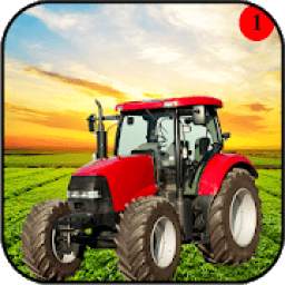 Big farming simulator tractor drive