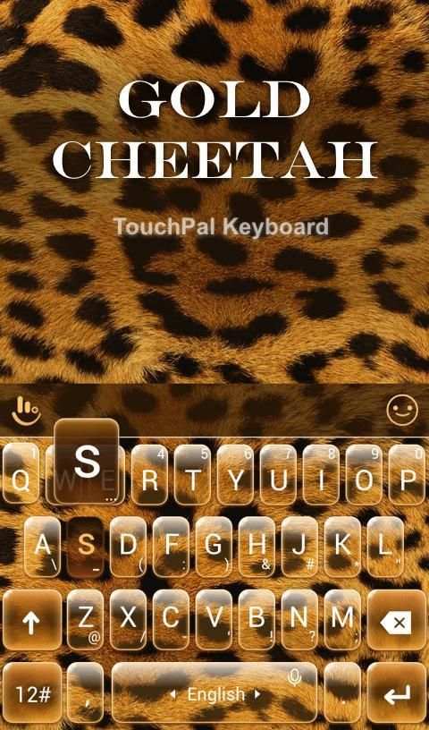 Gold Cheetah Keyboard Theme screenshot 2