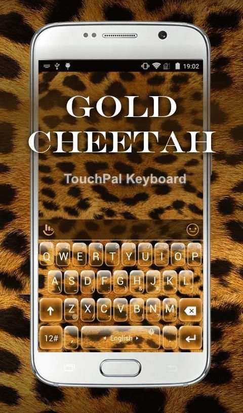 Gold Cheetah Keyboard Theme screenshot 3
