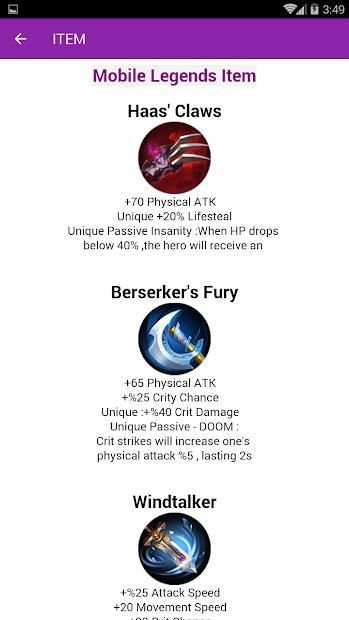ML Build ML Guide For Legends screenshot 5