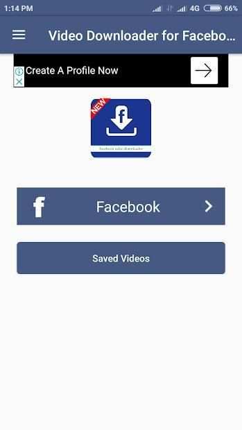 Instant hd video downloader for facebook screenshot 1