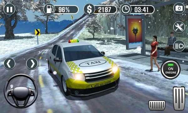 Real Taxi Driver Simulator - Hill Station Sim 3D स्क्रीनशॉट 1