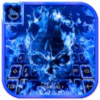 Blue Fire Skull Keyboard Theme on 9Apps