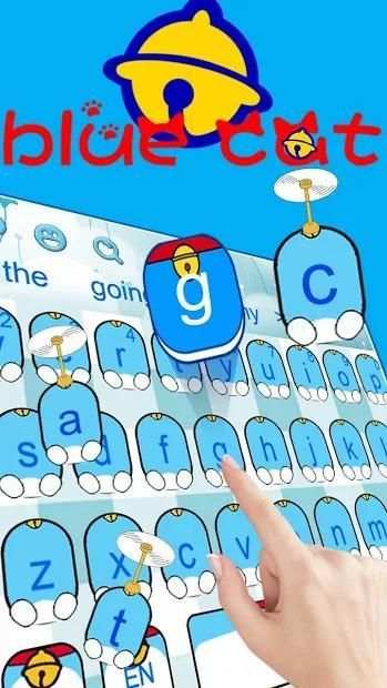 Blue cat kitty keyboard screenshot 2