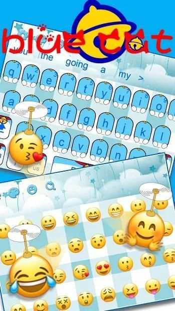 Blue cat kitty keyboard screenshot 1