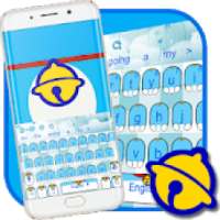 Blue cat kitty keyboard on 9Apps