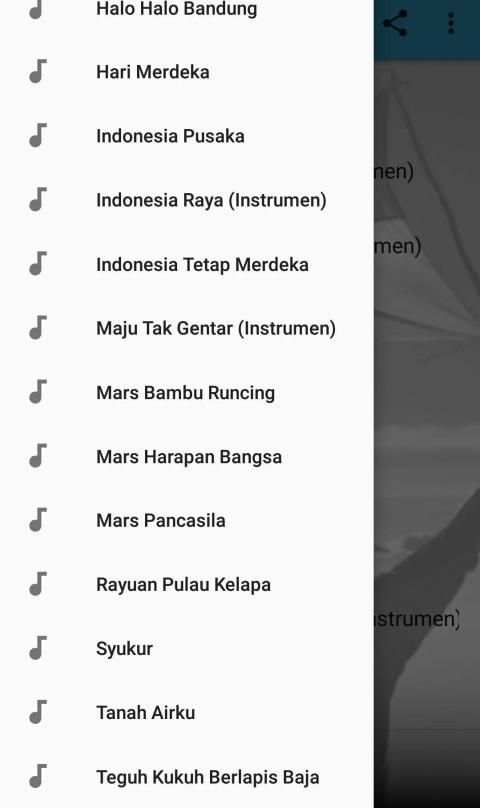 Aplikasi Lengkap Lagu Kemerdekaan screenshot 1