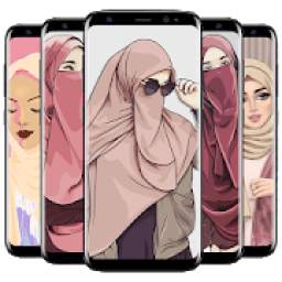 Hijab muslima Wallpapers cartoon