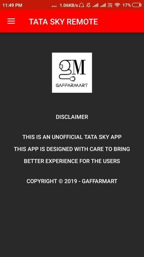 Tata Sky Remote Application screenshot 2