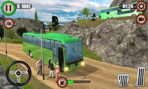 Hill Climb Simulator - Bus Mountain Drive 3D स्क्रीनशॉट 1