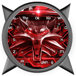Red Iron Wolf Keyboard theme आइकन
