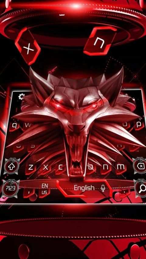 Red Iron Wolf Keyboard theme screenshot 3