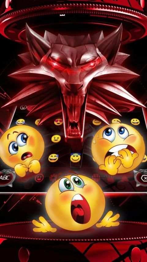 Red Iron Wolf Keyboard theme screenshot 1