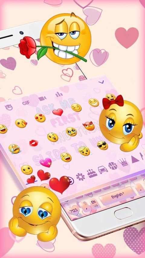 Girly Lock Screen Keyboard Theme स्क्रीनशॉट 1